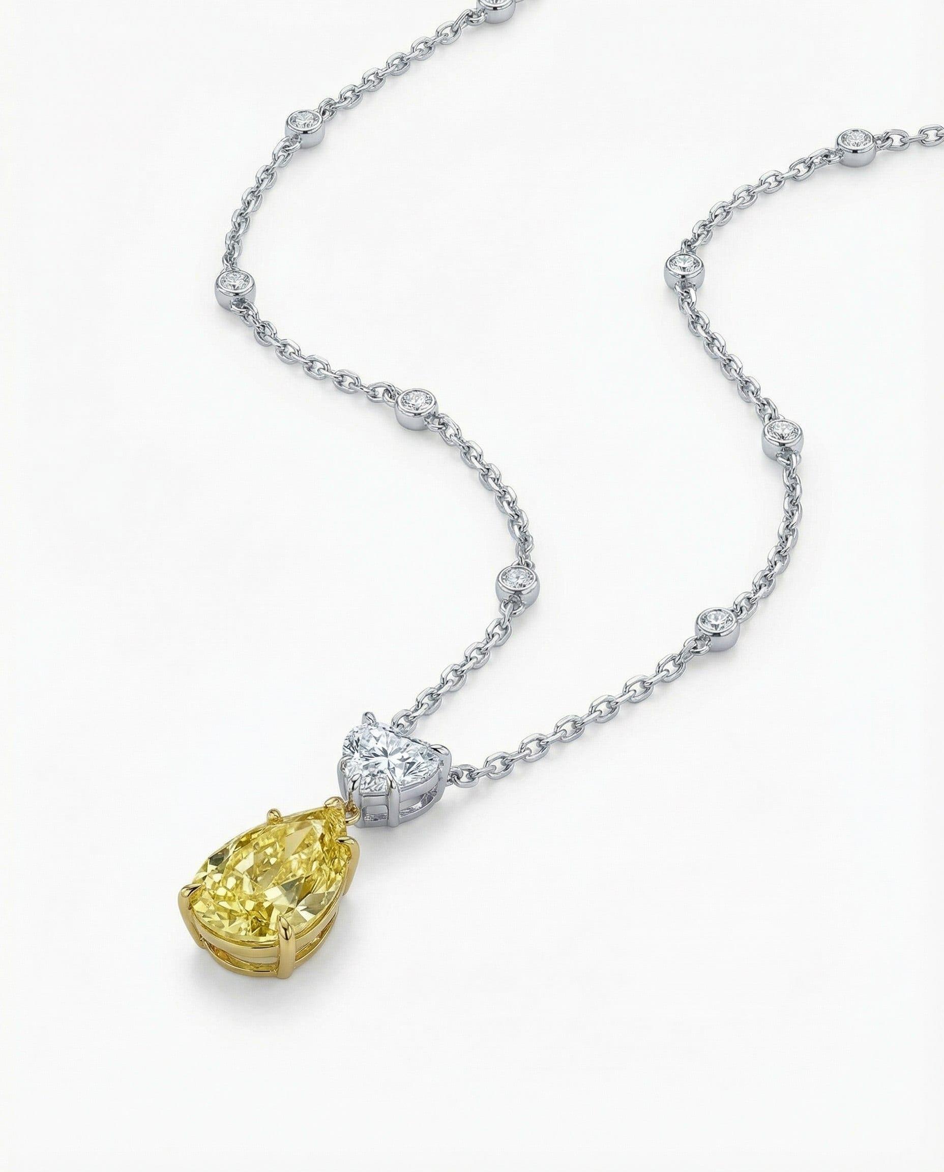 Yellow Diamond Necklace view 3